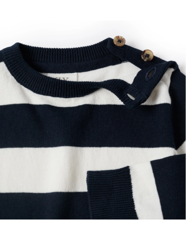 Jersey de Punto Fino a Rayas para Bebé Niño,...