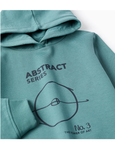 Sudadera Perchada con Capucha para Niño 'Abstract', Turquesa