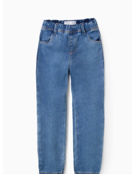 Jeggings Vaqueros con Cintura Ajustable para Niña, Azul