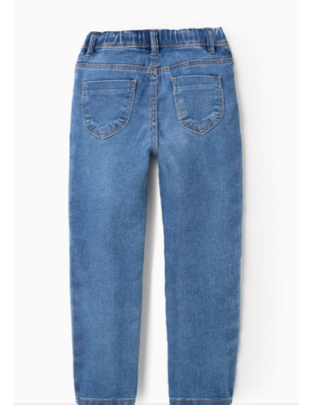 Jeggings Vaqueros con Cintura Ajustable para Niña, Azul