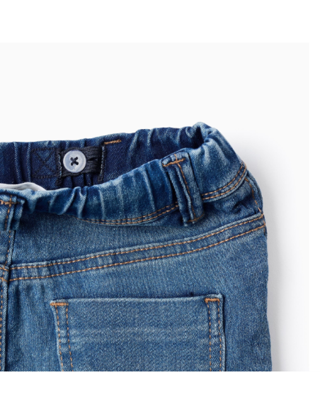 Jeggings Vaqueros con Cintura Ajustable para Niña, Azul