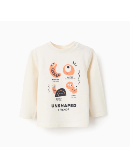 Camiseta de Algodón de Manga Larga para Niño 'Friends', Beige