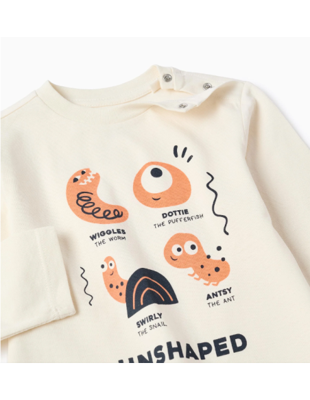Camiseta de Algodón de Manga Larga para Niño 'Friends', Beige