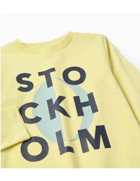 Camiseta de Manga Larga de Algodón para Niño 'Stockholm', Amarillo