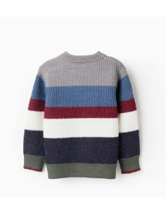 Jersey de Punto a Rayas con Botones para Niño, Multicolor 2