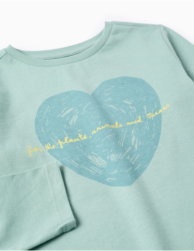 LS T SHIRT JERSEY LIGHT GREEN