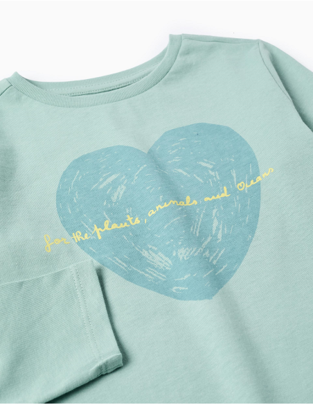 LS T SHIRT JERSEY LIGHT GREEN