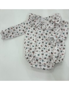 PELELE BLANCO DE ESTAMPADO DE FLORES